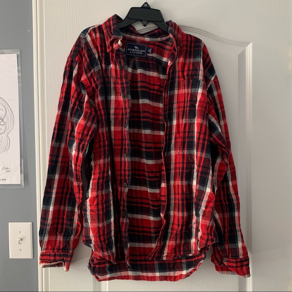 AMERICAN LIVING RED/BLACK FLANNEL